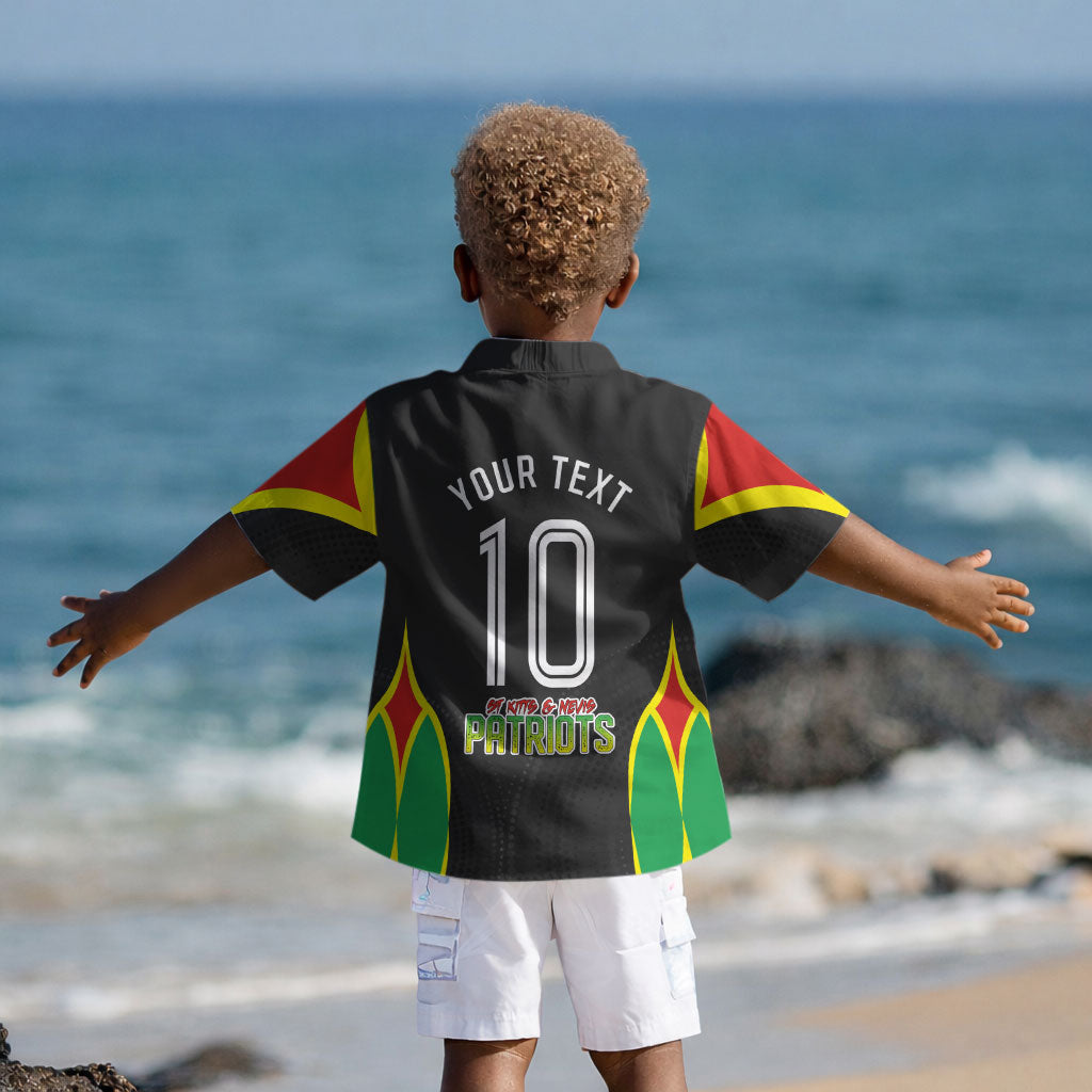 Personalized St Kitts And Nevis Patriots Kid Hawaiian Shirt Caribbean Cricket Player Graphic Art
