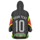 Personalized St Kitts And Nevis Patriots Kid Wearable Blanket Hoodie Caribbean Cricket Player Graphic Art