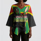 Personalized St Kitts And Nevis Patriots Kimono Sleeve Blouse Caribbean Cricket Player Graphic Art