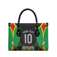 Personalized St Kitts And Nevis Patriots Leather Bag Caribbean Cricket Player Graphic Art