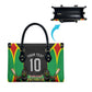 Personalized St Kitts And Nevis Patriots Leather Bag Caribbean Cricket Player Graphic Art