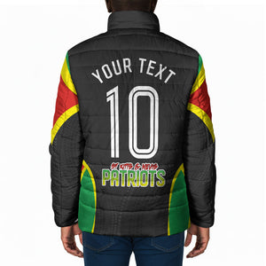 Personalized St Kitts And Nevis Patriots Padded Jacket Caribbean Cricket Player Graphic Art
