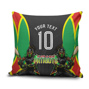 Personalized St Kitts And Nevis Patriots Pillow Cover Caribbean Cricket Player Graphic Art