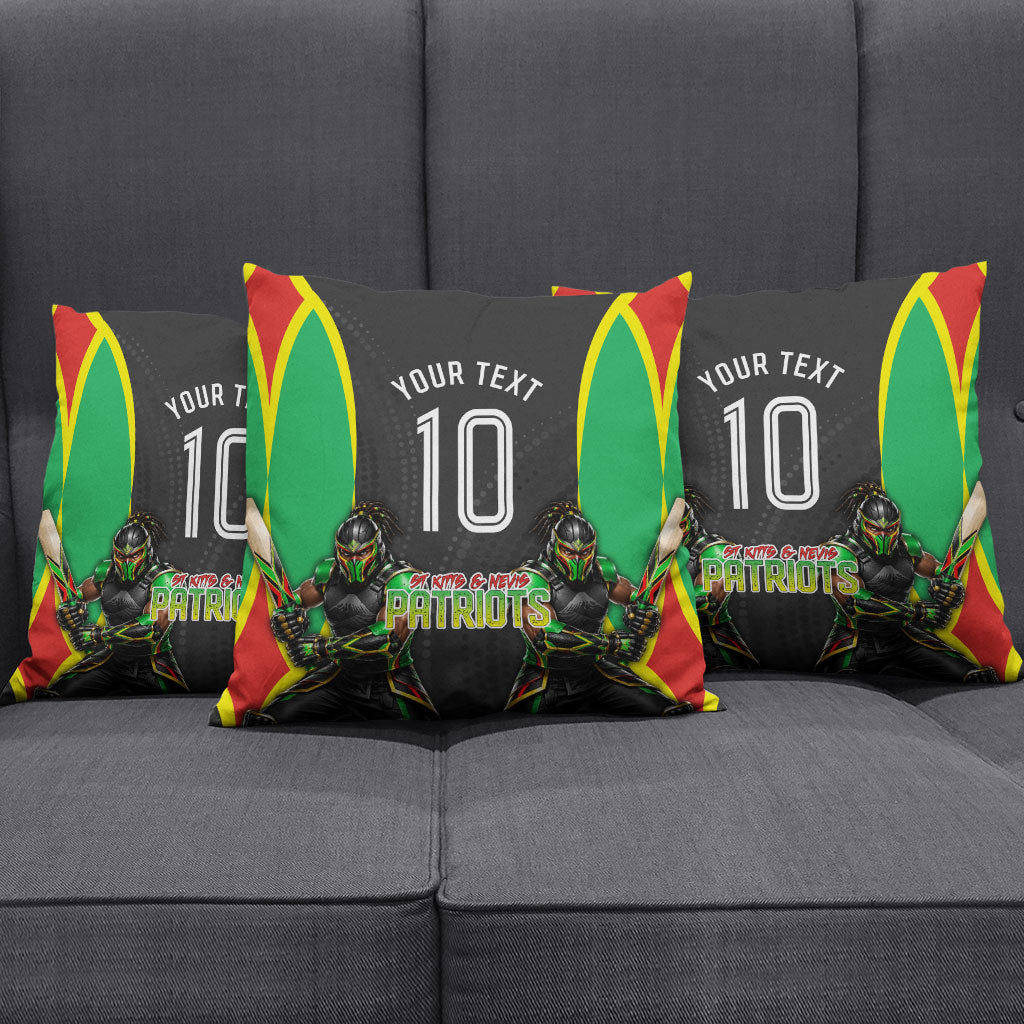 Personalized St Kitts And Nevis Patriots Pillow Cover Caribbean Cricket Player Graphic Art