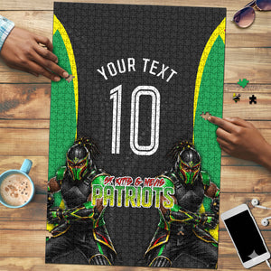 Personalized St Kitts And Nevis Patriots Puzzle Caribbean Cricket Player Graphic Art