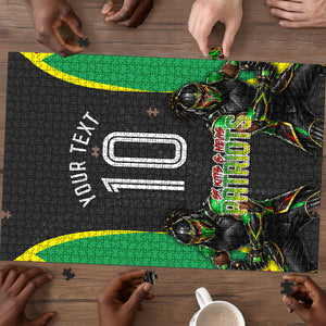 Personalized St Kitts And Nevis Patriots Puzzle Caribbean Cricket Player Graphic Art