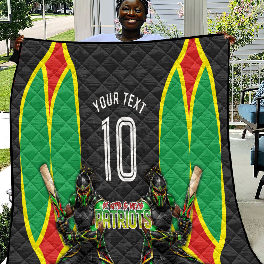 Personalized St Kitts And Nevis Patriots Quilt Caribbean Cricket Player Graphic Art
