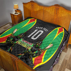 Personalized St Kitts And Nevis Patriots Quilt Caribbean Cricket Player Graphic Art