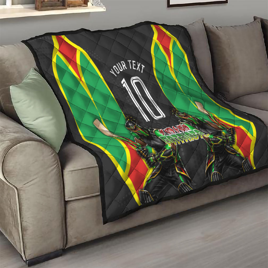 Personalized St Kitts And Nevis Patriots Quilt Caribbean Cricket Player Graphic Art