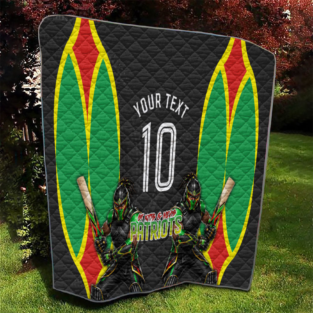 Personalized St Kitts And Nevis Patriots Quilt Caribbean Cricket Player Graphic Art