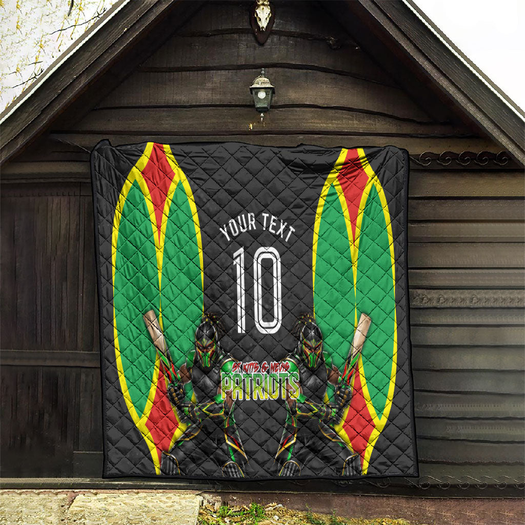 Personalized St Kitts And Nevis Patriots Quilt Caribbean Cricket Player Graphic Art