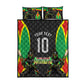 Personalized St Kitts And Nevis Patriots Quilt Bed Set Caribbean Cricket Player Graphic Art