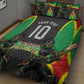 Personalized St Kitts And Nevis Patriots Quilt Bed Set Caribbean Cricket Player Graphic Art