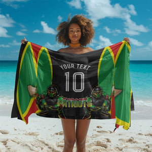 Personalized St Kitts And Nevis Patriots Sarong Caribbean Cricket Player Graphic Art