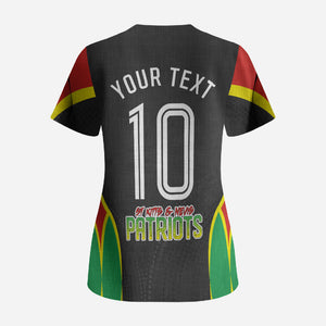 Personalized St Kitts And Nevis Patriots Scrub Top Caribbean Cricket Player Graphic Art