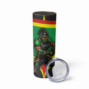 Personalized St Kitts And Nevis Patriots Skinny Tumbler Caribbean Cricket Player Graphic Art
