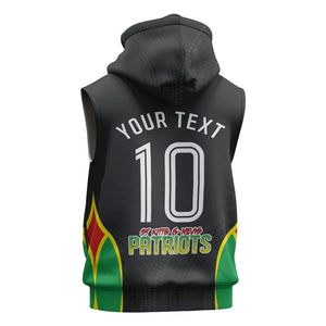 Personalized St Kitts And Nevis Patriots Sleeveless Zip Hoodie Caribbean Cricket Player Graphic Art