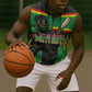 Personalized St Kitts And Nevis Patriots Sleeveless Zip Hoodie Caribbean Cricket Player Graphic Art