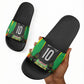 Personalized St Kitts And Nevis Patriots Slide Sandals Caribbean Cricket Player Graphic Art