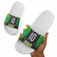 Personalized St Kitts And Nevis Patriots Slide Sandals Caribbean Cricket Player Graphic Art