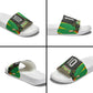Personalized St Kitts And Nevis Patriots Slide Sandals Caribbean Cricket Player Graphic Art