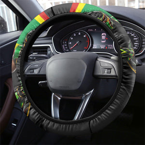 St Kitts And Nevis Patriots Steering Wheel Cover Caribbean Cricket Player Graphic Art
