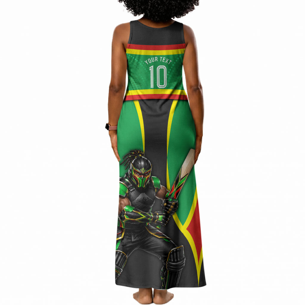 Personalized St Kitts And Nevis Patriots Tank Maxi Dress Caribbean Cricket Player Graphic Art