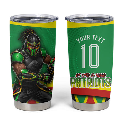 Personalized St Kitts And Nevis Patriots Tumbler Cup Caribbean Cricket Player Graphic Art