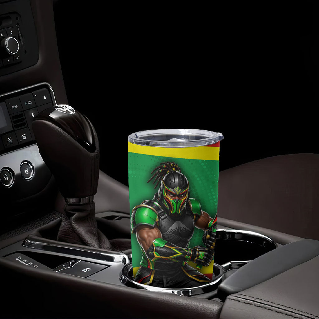 Personalized St Kitts And Nevis Patriots Tumbler Cup Caribbean Cricket Player Graphic Art