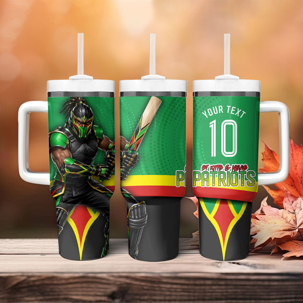 Personalized St Kitts And Nevis Patriots Tumbler With Handle Caribbean Cricket Player Graphic Art