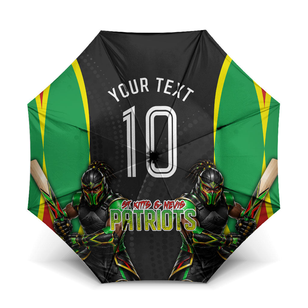 Personalized St Kitts And Nevis Patriots Umbrella Caribbean Cricket Player Graphic Art