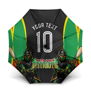 Personalized St Kitts And Nevis Patriots Umbrella Caribbean Cricket Player Graphic Art