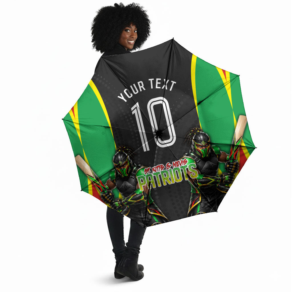 Personalized St Kitts And Nevis Patriots Umbrella Caribbean Cricket Player Graphic Art