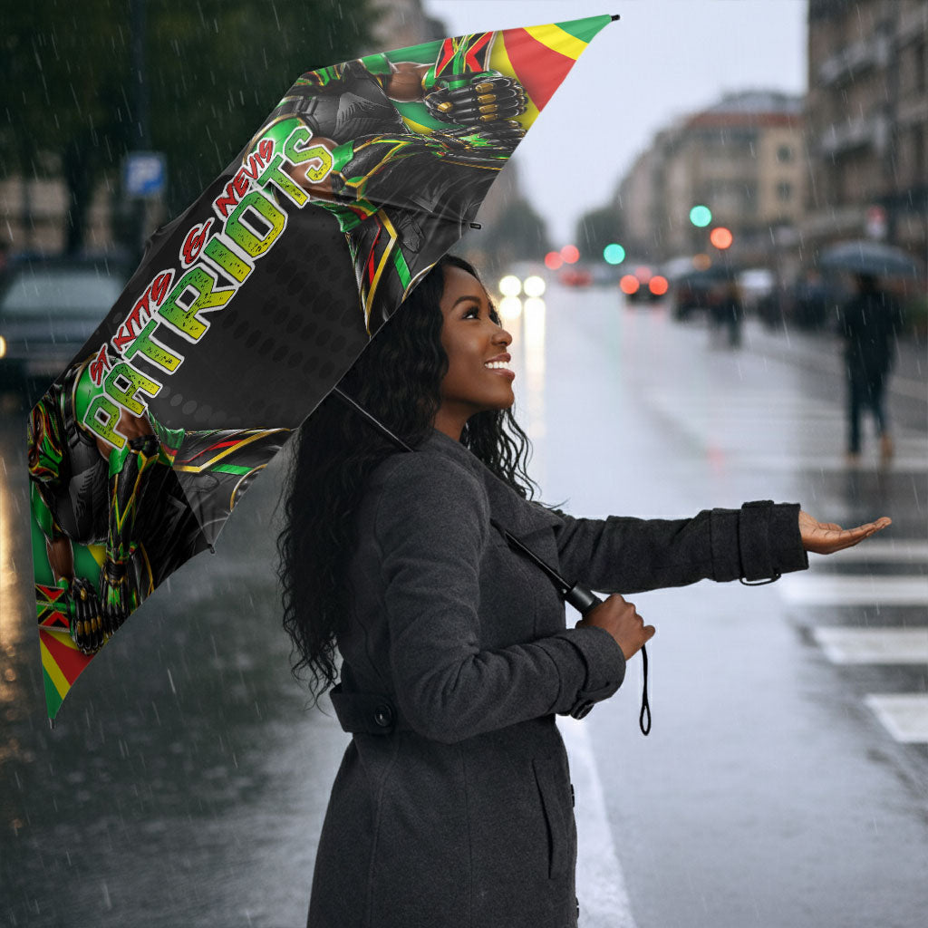 Personalized St Kitts And Nevis Patriots Umbrella Caribbean Cricket Player Graphic Art
