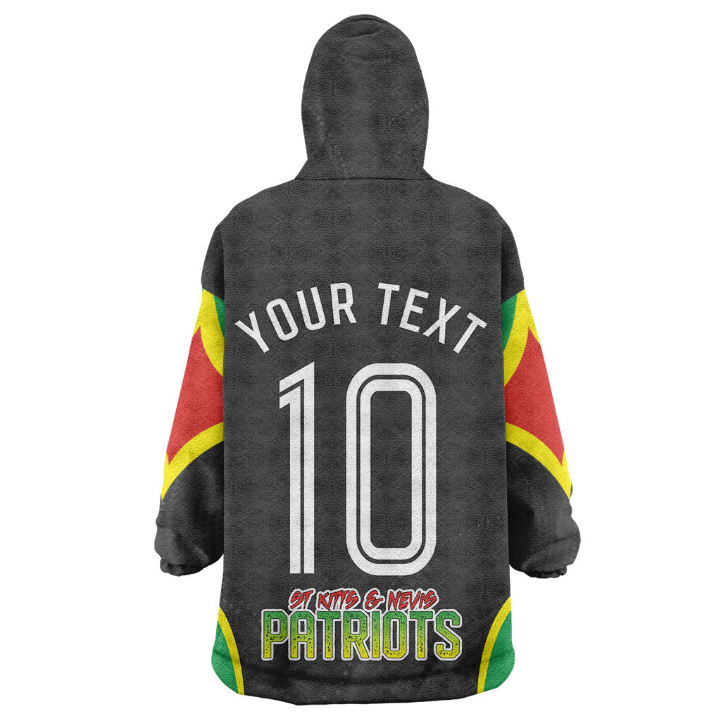 Personalized St Kitts And Nevis Patriots Wearable Blanket Hoodie Caribbean Cricket Player Graphic Art