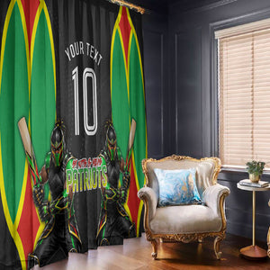 Personalized St Kitts And Nevis Patriots Window Curtain Caribbean Cricket Player Graphic Art
