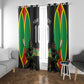 Personalized St Kitts And Nevis Patriots Window Curtain Caribbean Cricket Player Graphic Art