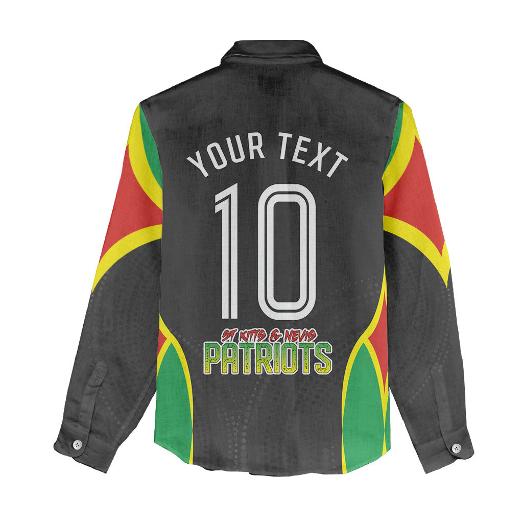 Personalized St Kitts And Nevis Patriots Women Casual Shirt Caribbean Cricket Player Graphic Art