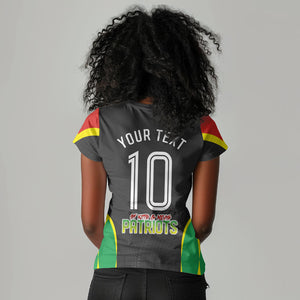 Personalized St Kitts And Nevis Patriots Women V-Neck T-Shirt Caribbean Cricket Player Graphic Art