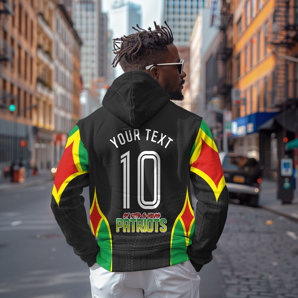 Personalized St Kitts And Nevis Patriots Zip Hoodie Caribbean Cricket Player Graphic Art