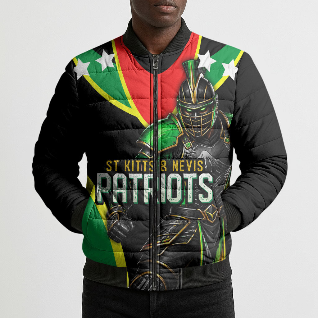 Personalized St Kitts And Nevis Patriots Cricket Bomber Puffer Jacket Dynamic Player Celebration Team Pride