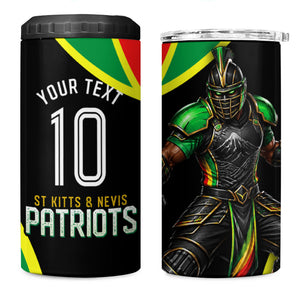 Personalized St Kitts And Nevis Patriots Cricket 4 in 1 Can Cooler Tumbler Dynamic Player Celebration Team Pride