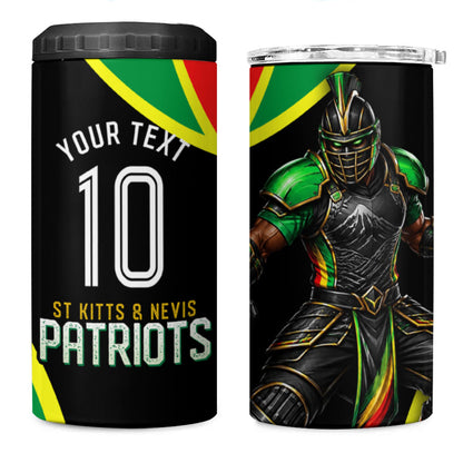 Personalized St Kitts And Nevis Patriots Cricket 4 in 1 Can Cooler Tumbler Dynamic Player Celebration Team Pride