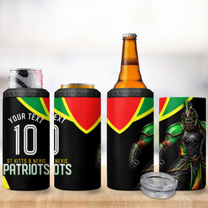 Personalized St Kitts And Nevis Patriots Cricket 4 in 1 Can Cooler Tumbler Dynamic Player Celebration Team Pride
