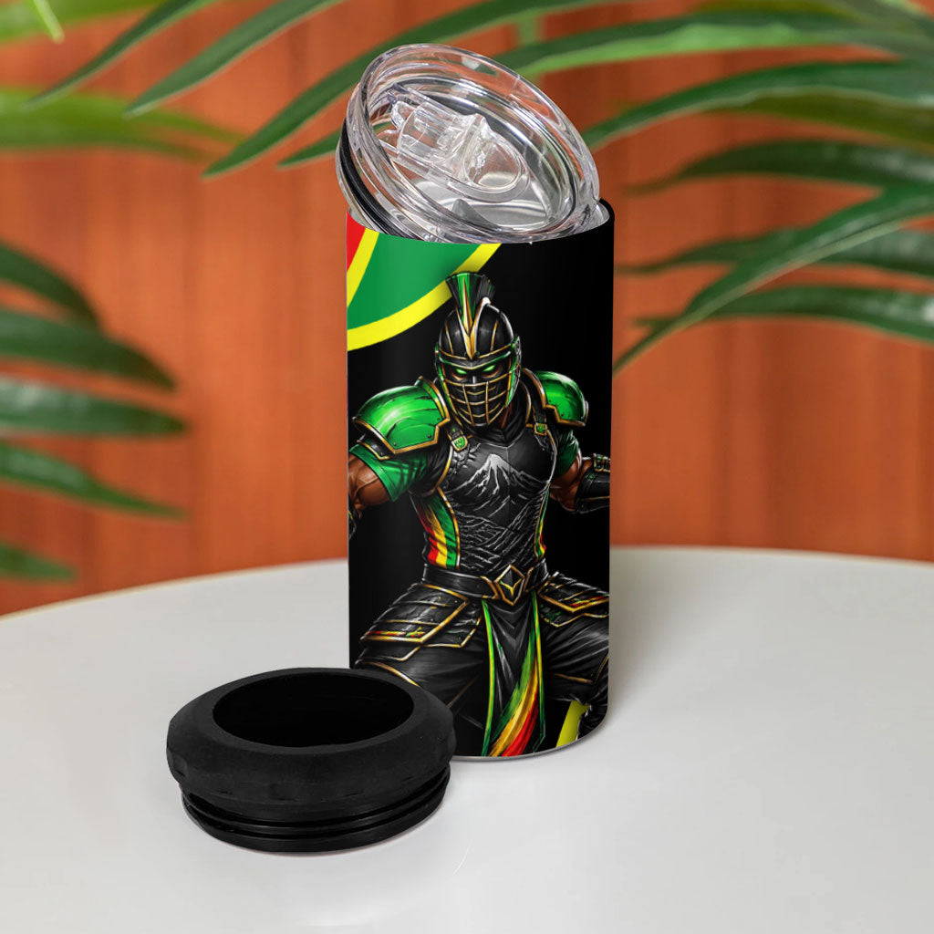 Personalized St Kitts And Nevis Patriots Cricket 4 in 1 Can Cooler Tumbler Dynamic Player Celebration Team Pride