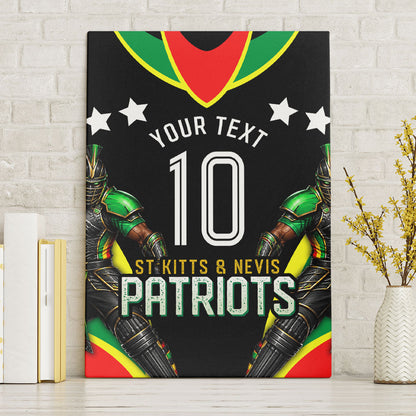 Personalized St Kitts And Nevis Patriots Cricket Canvas Wall Art Dynamic Player Celebration Team Pride