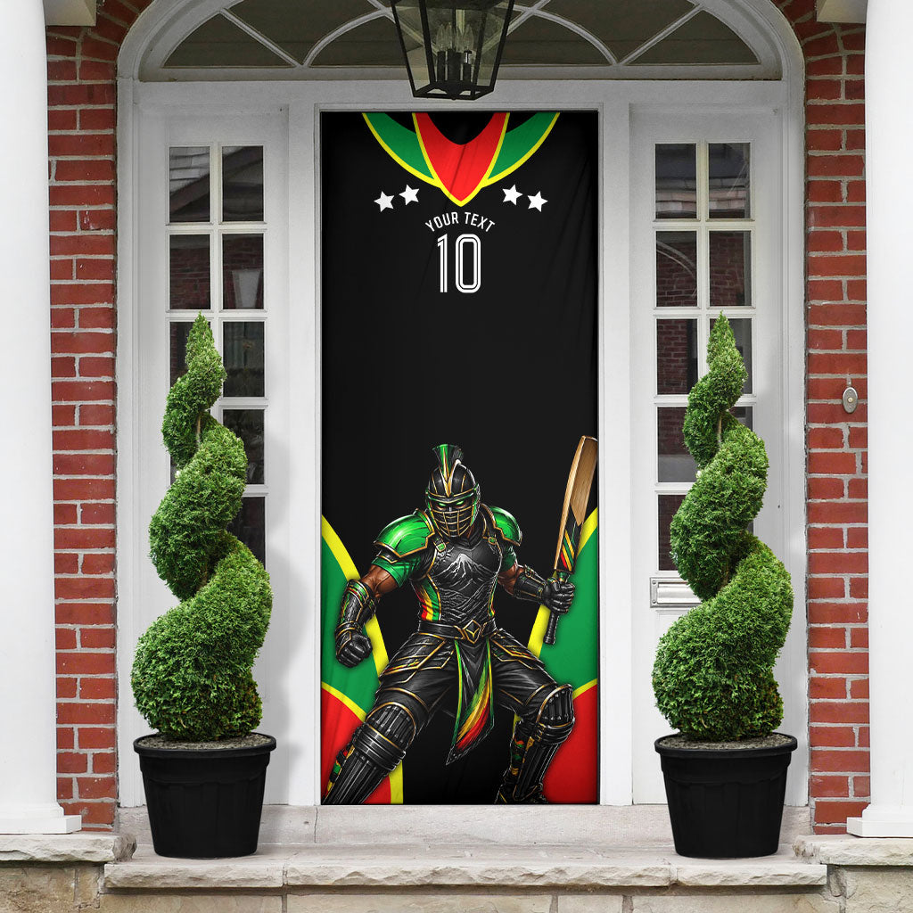 Personalized St Kitts And Nevis Patriots Cricket Door Cover Dynamic Player Celebration Team Pride