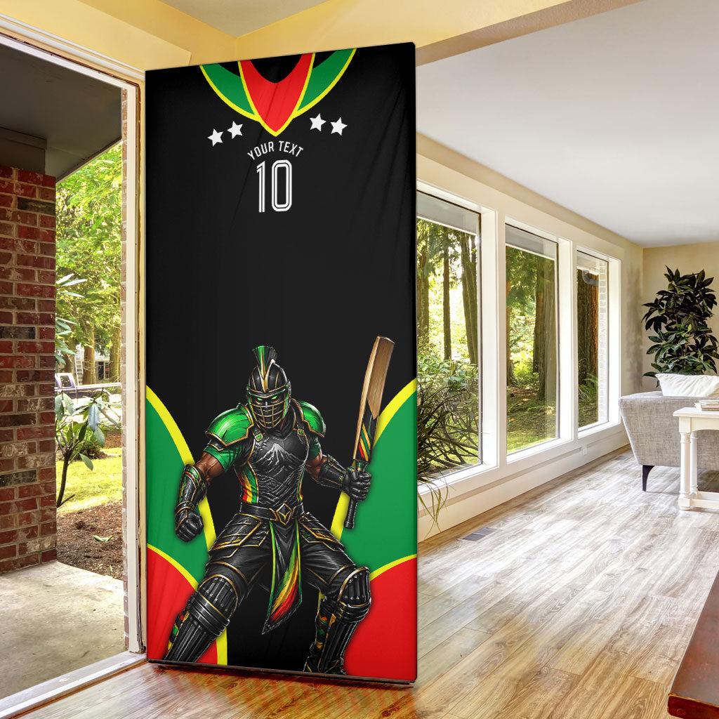 Personalized St Kitts And Nevis Patriots Cricket Door Cover Dynamic Player Celebration Team Pride