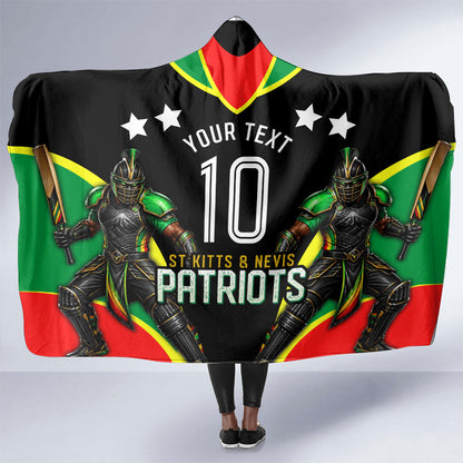 Personalized St Kitts And Nevis Patriots Cricket Hooded Blanket Dynamic Player Celebration Team Pride