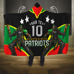 Personalized St Kitts And Nevis Patriots Cricket Hooded Blanket Dynamic Player Celebration Team Pride